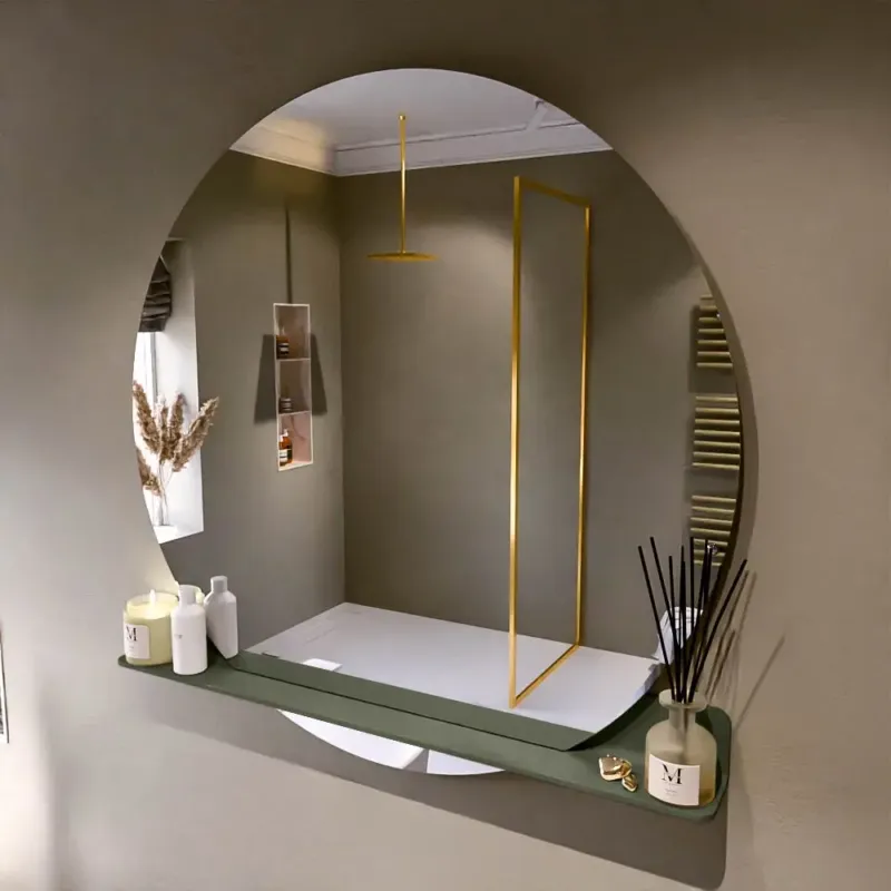 Aanbieding Mondiaz Spot spiegel rond Ø120cm met planchet army