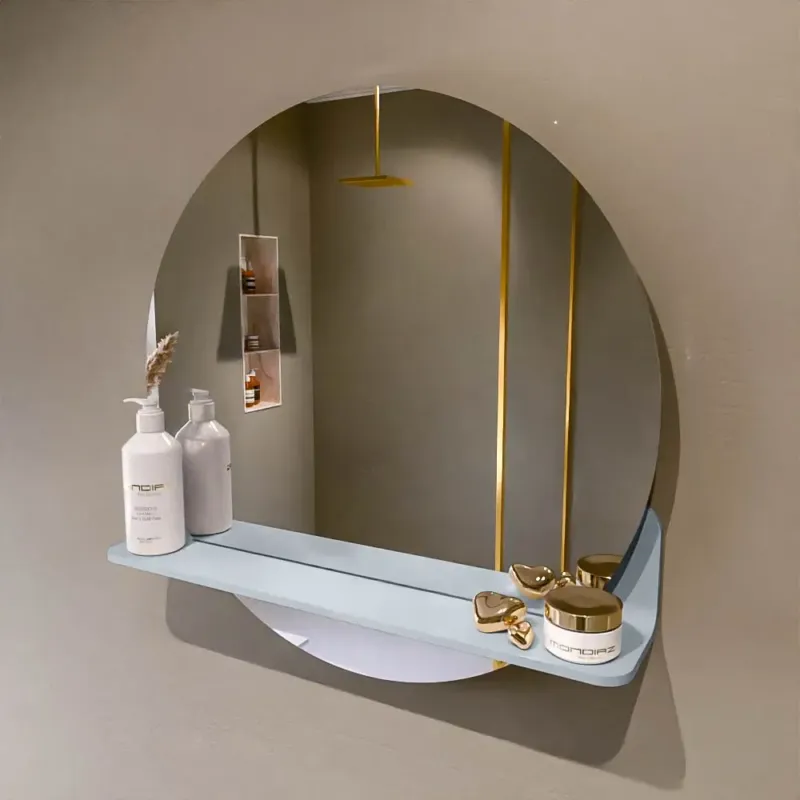 Shop Nu Mondiaz Spot spiegel rond Ø60cm met planchet clay