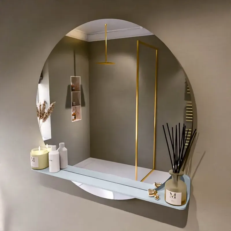 Aanbieding Mondiaz Spot spiegel rond Ø100cm met planchet clay