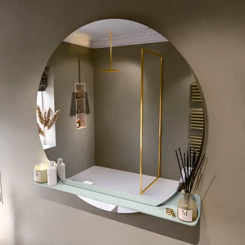 Aanbieding Mondiaz Spot spiegel rond Ø120cm met planchet greey