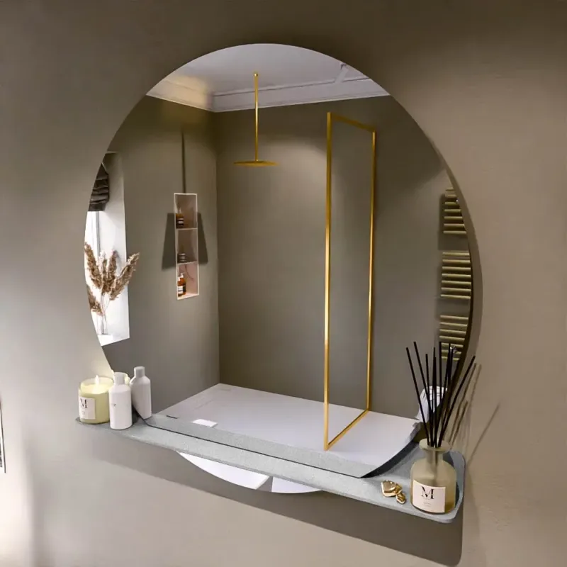 Nu Kopen Mondiaz Spot spiegel rond Ø120cm met planchet plata