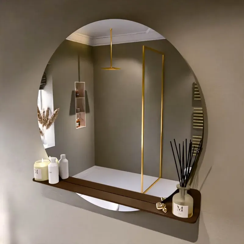 Actieprijs Mondiaz Spot spiegel rond Ø110cm met planchet rust