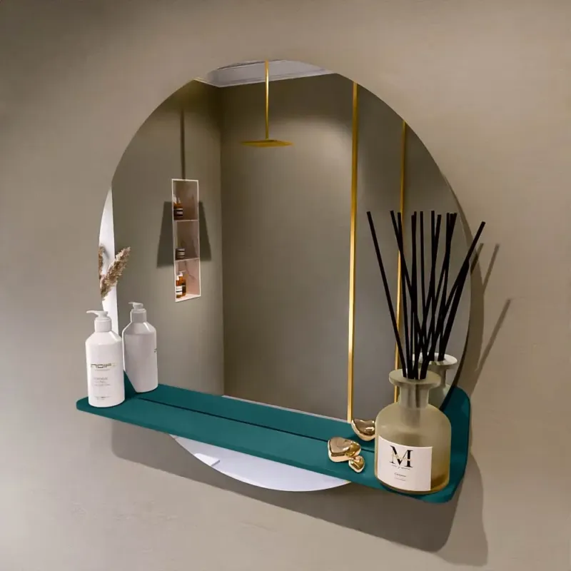 Seizoensaanbieding Mondiaz Spot spiegel rond Ø70cm met planchet smag