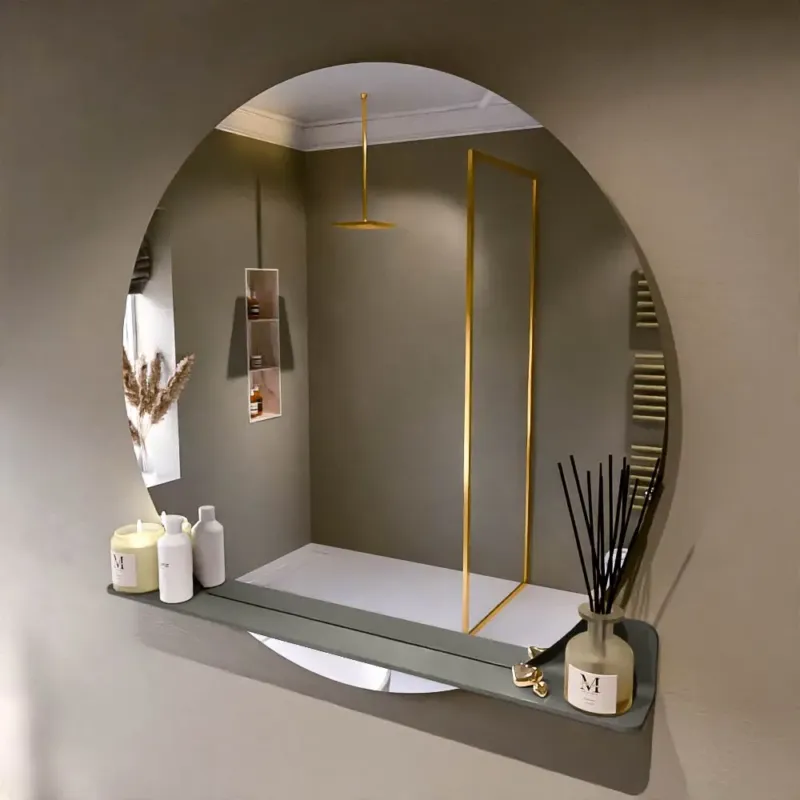 Beste Prijs Mondiaz Spot spiegel rond Ø110cm met planchet smoke