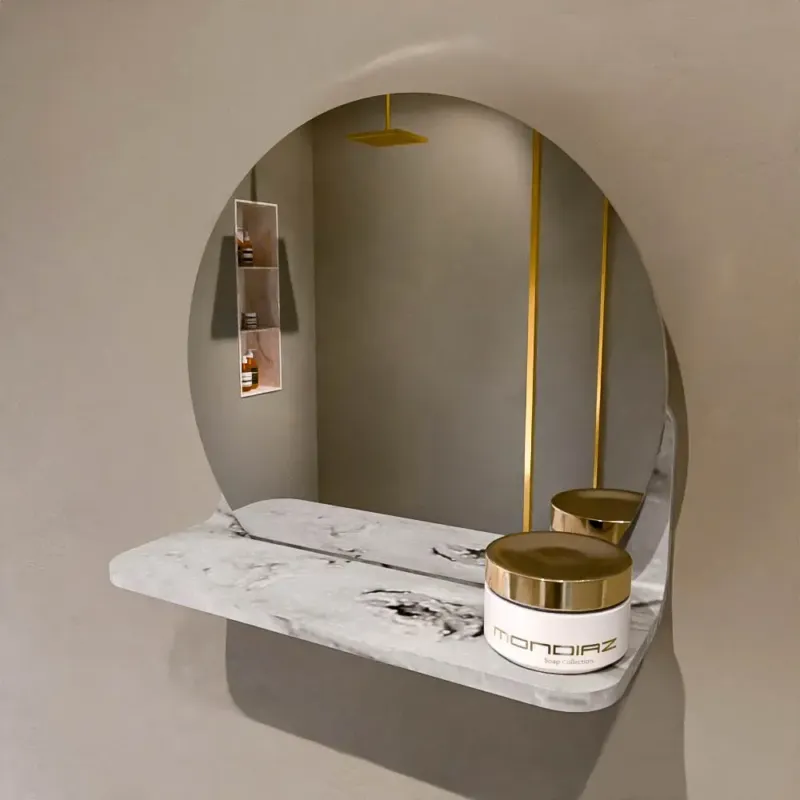 Weekendaanbieding Mondiaz Spot spiegel rond Ø30cm met planchet glace