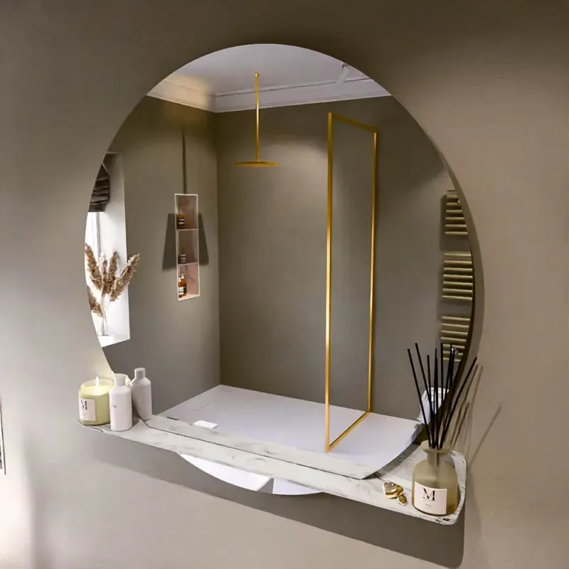 Must-Have Mondiaz Spot spiegel rond Ø120cm met planchet glace