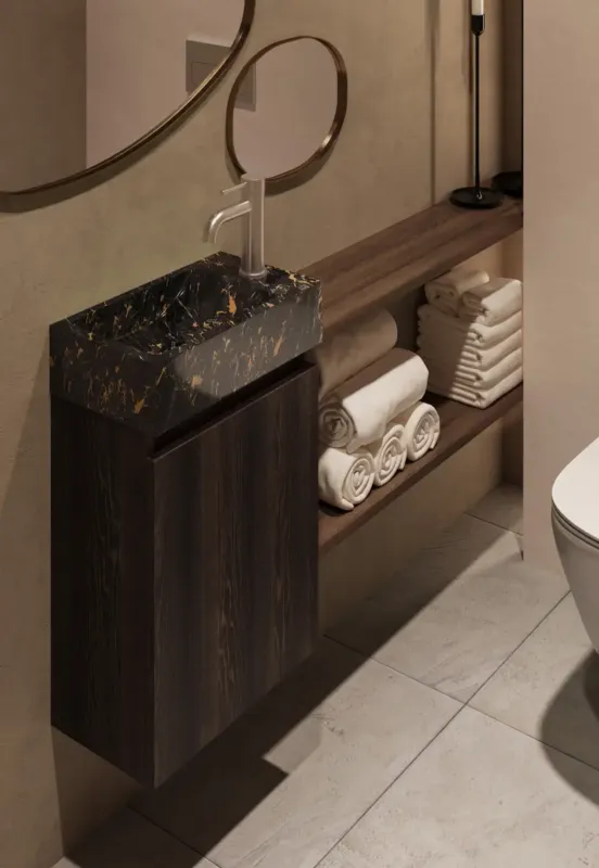 Fontana Athens Portoro Gold toiletmeubel kasteel bruin Lage Prijs