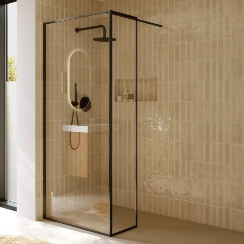 Riho Define inloopdouche l-vorm 90x40x200cm ijzer verouderd mat Direct Verzonden