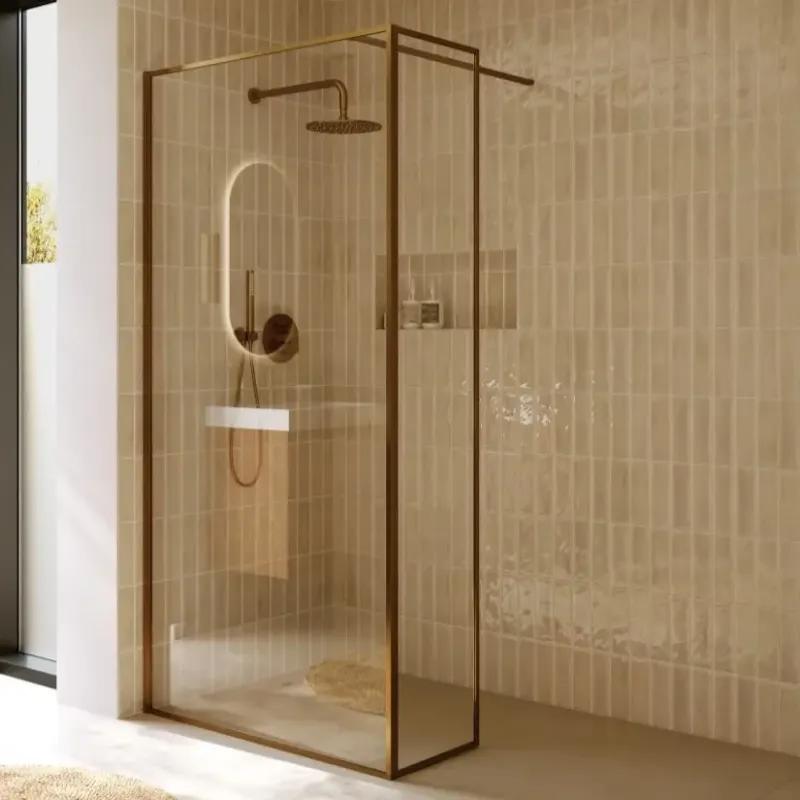 Riho Define inloopdouche l-vorm 100x40x200cm koper mat Meest Verkocht