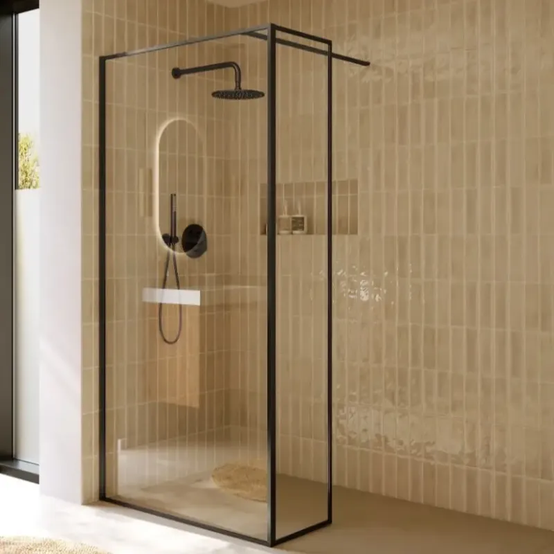 Betrouwbaar Riho Define inloopdouche l-vorm 100x40x200cm ijzer verouderd mat