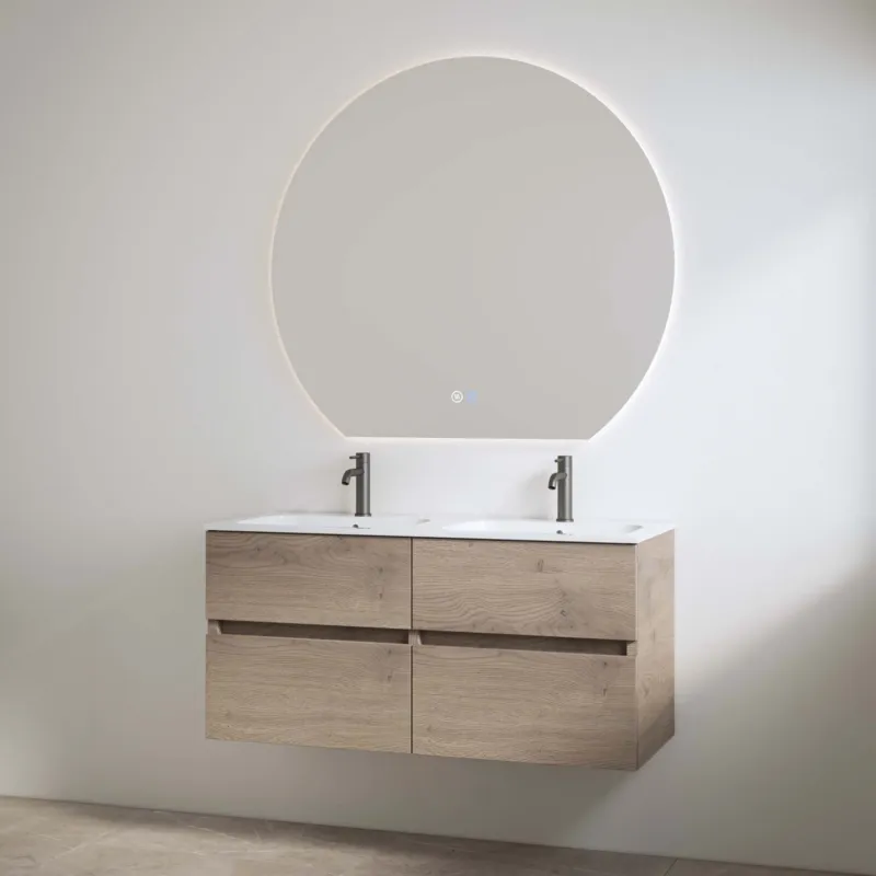 Best Design Bora badmeubel met 2 kraangaten 120cm eiken bruin Lage Kosten