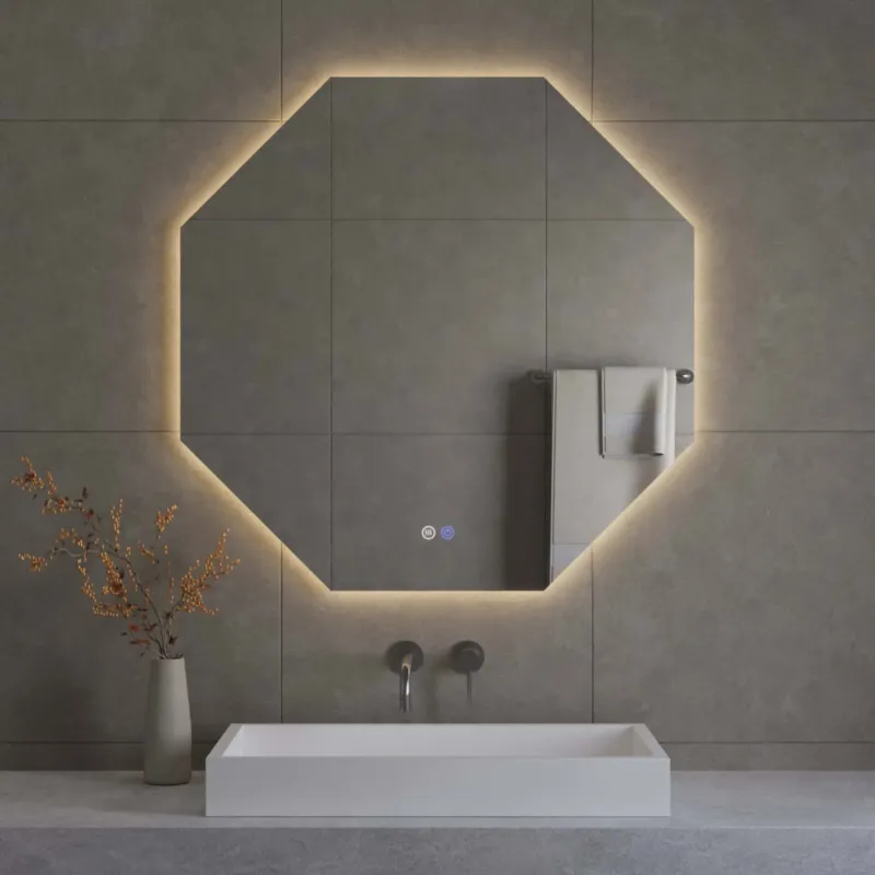 Best Design Honey achthoekige LED spiegel met spiegelverwarming 80x80cm Shop Nu