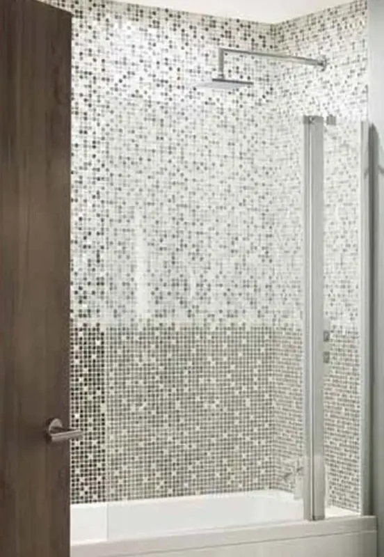 Laatste Versie Eastbrook Volente badwand 100x140cm chroom