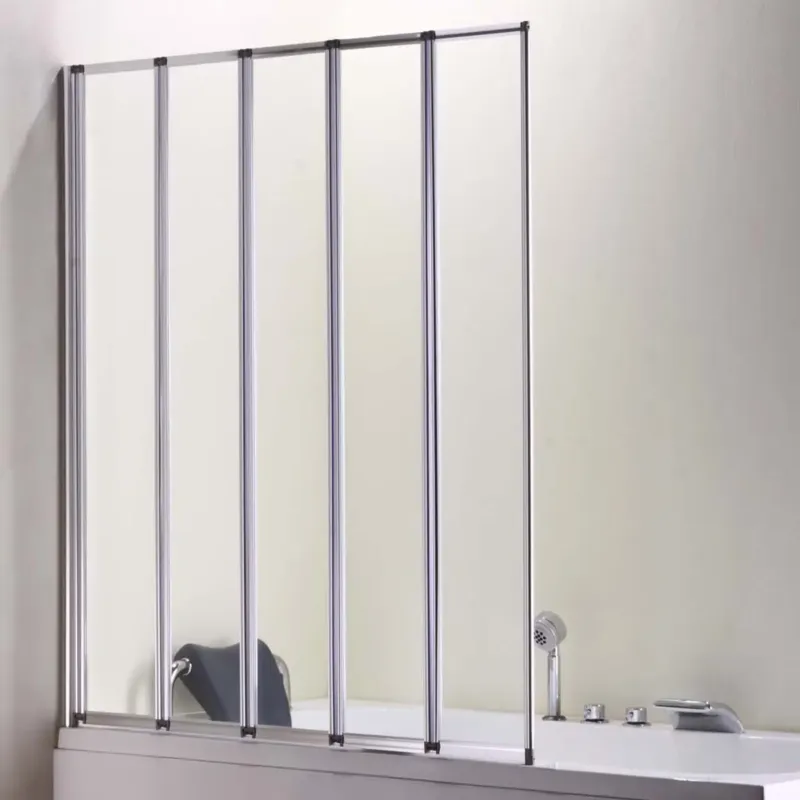 Premium Eastbrook Volente badwand met vouwpanelen 125x140cm chroom