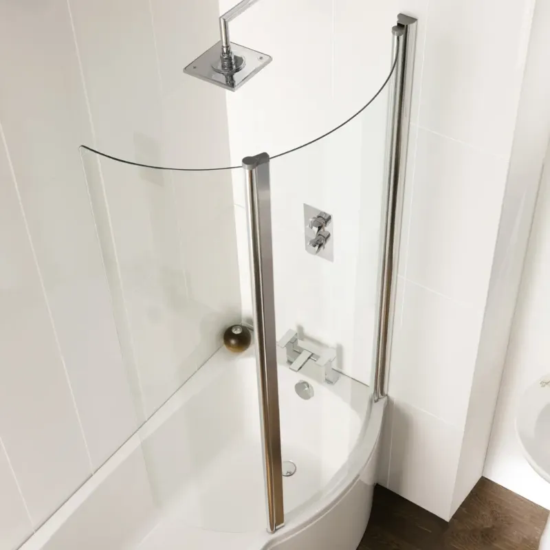 Lage Kosten Eastbrook Type 2 badwand met vouwdeur 85x150cm rechts chroom
