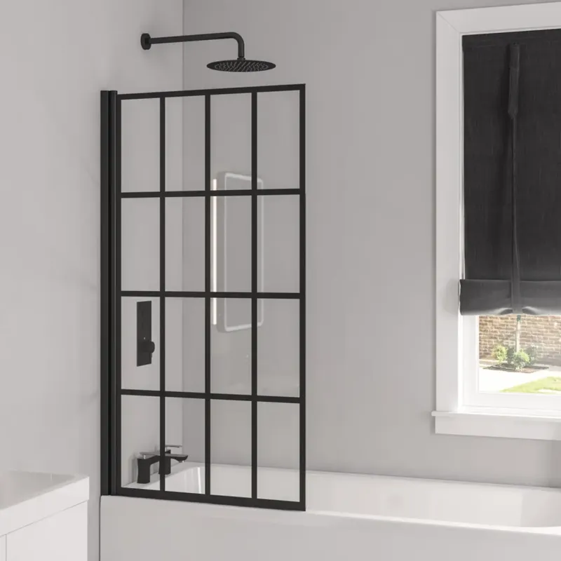 Lage Kosten Eastbrook Framed badwand 80x140cm zwart mat
