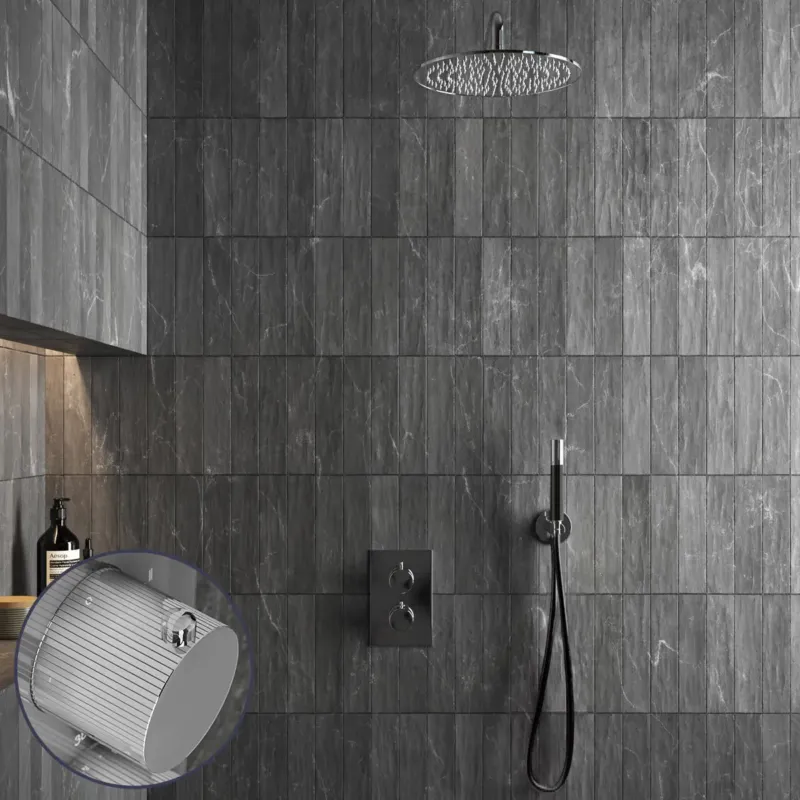 Saniclear Talpa Stripes Pro inbouw regendouche met 30cm hoofddouche en muurarm chroom Gereduceerde Prijs