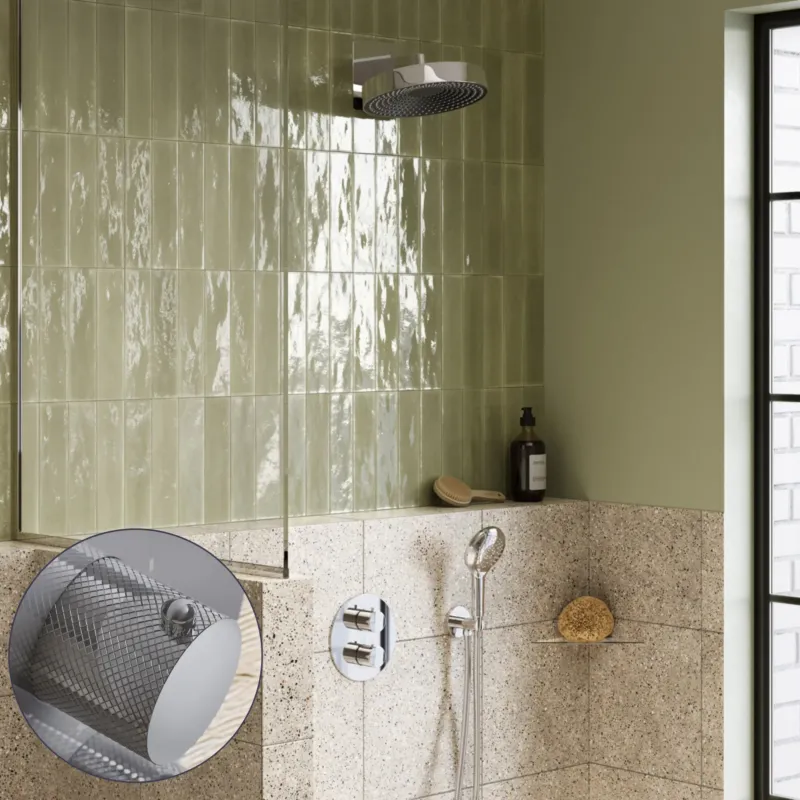 Saniclear Evolution Curved inbouw regendouche rond met 2 standen handdouche chroom Goedkoop