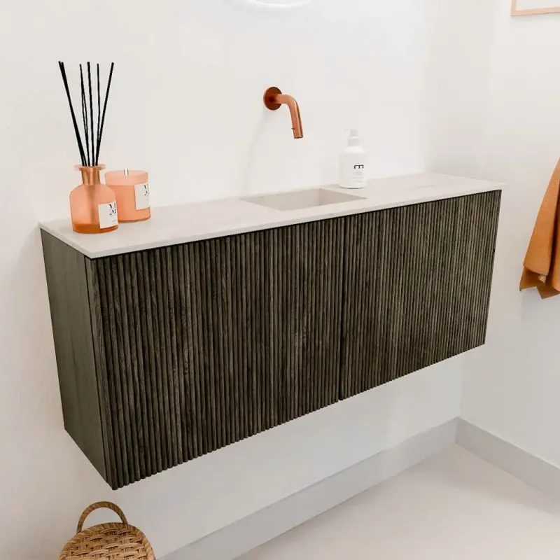 Bestel Nu Mondiaz Joya DLux 100cm toiletmeubel shadow met wastafel faye midden zonder kraangat meli