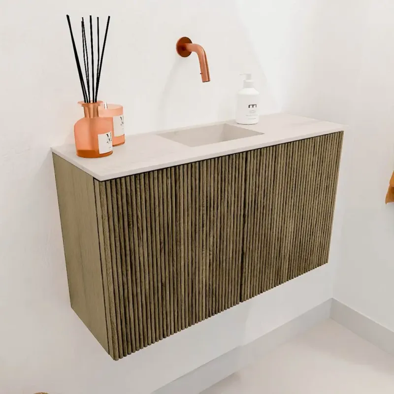 Veilige Betaling Mondiaz Joya DLux 70cm toiletmeubel dusk met wastafel faye midden zonder kraangat meli