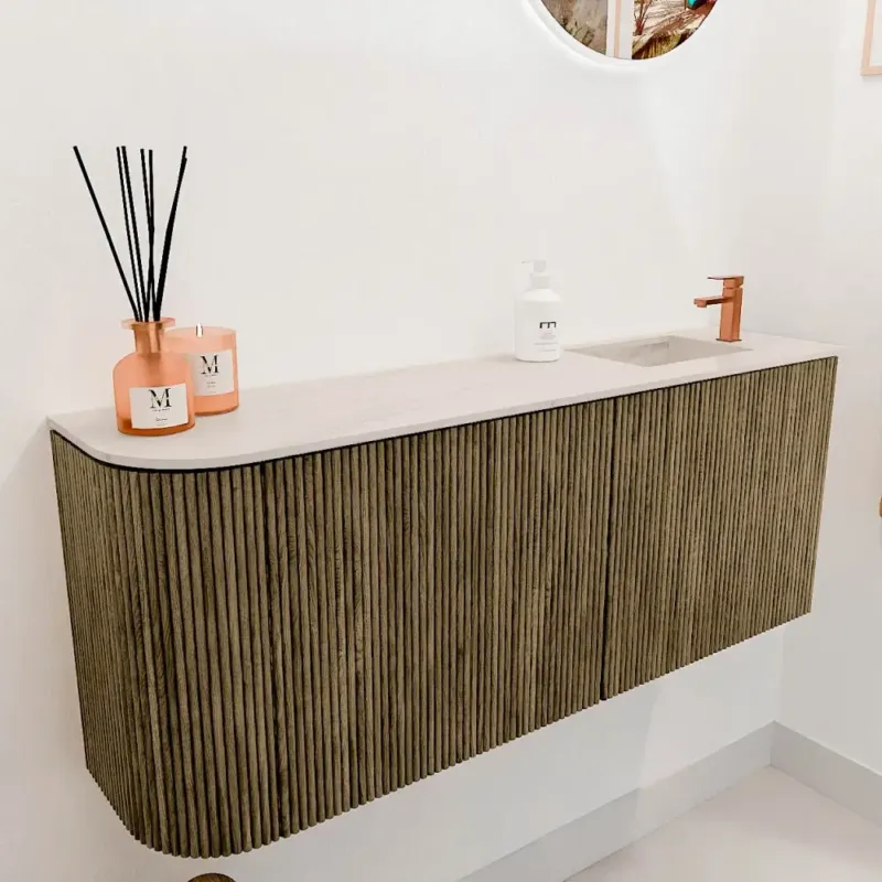 Bestel Nu Mondiaz Joya DLux 100cm toiletmeubel ronding links dusk met wastafel faye rechts 1 kraangat meli