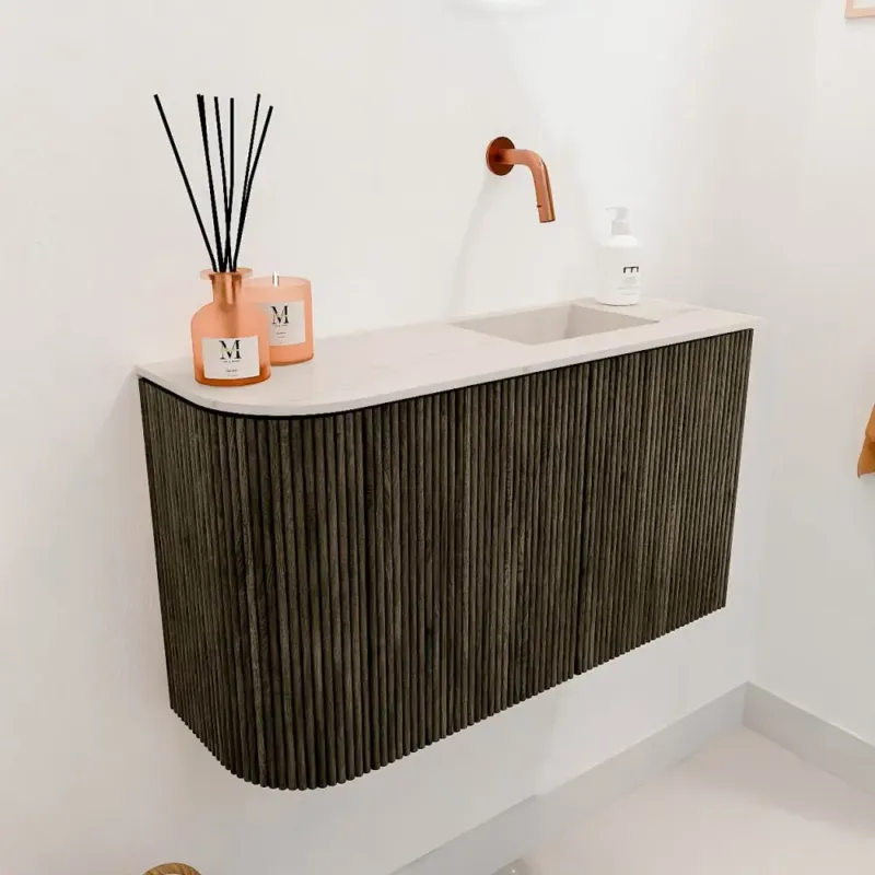 Veilige Betaling Mondiaz Joya DLux 70cm toiletmeubel ronding links shadow met wastafel faye rechts zonder kraangat meli