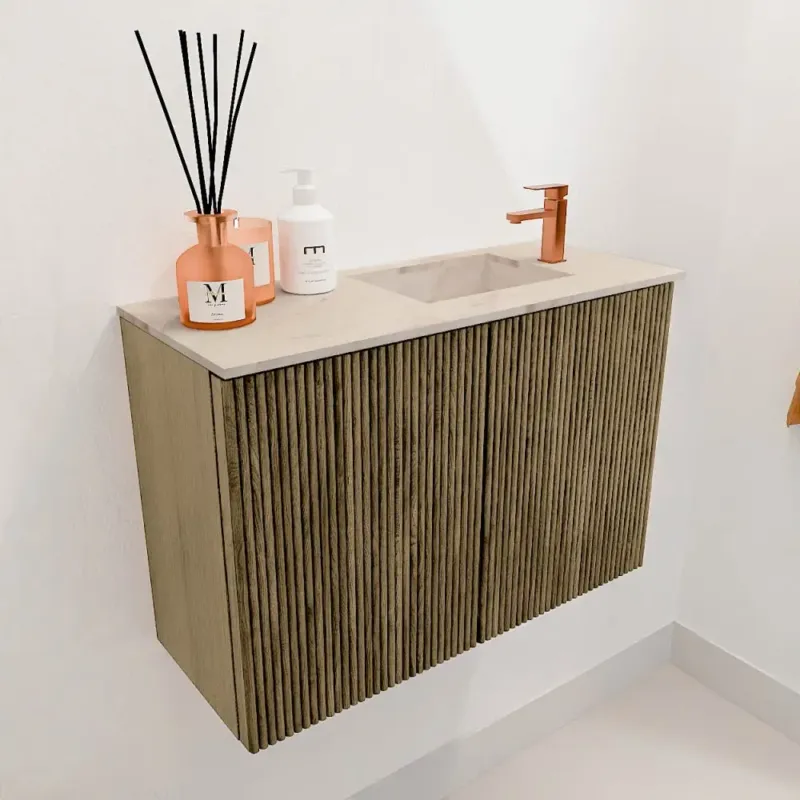 Shop Nu Mondiaz Joya DLux 60cm toiletmeubel dusk met wastafel faye rechts 1 kraangat frappe