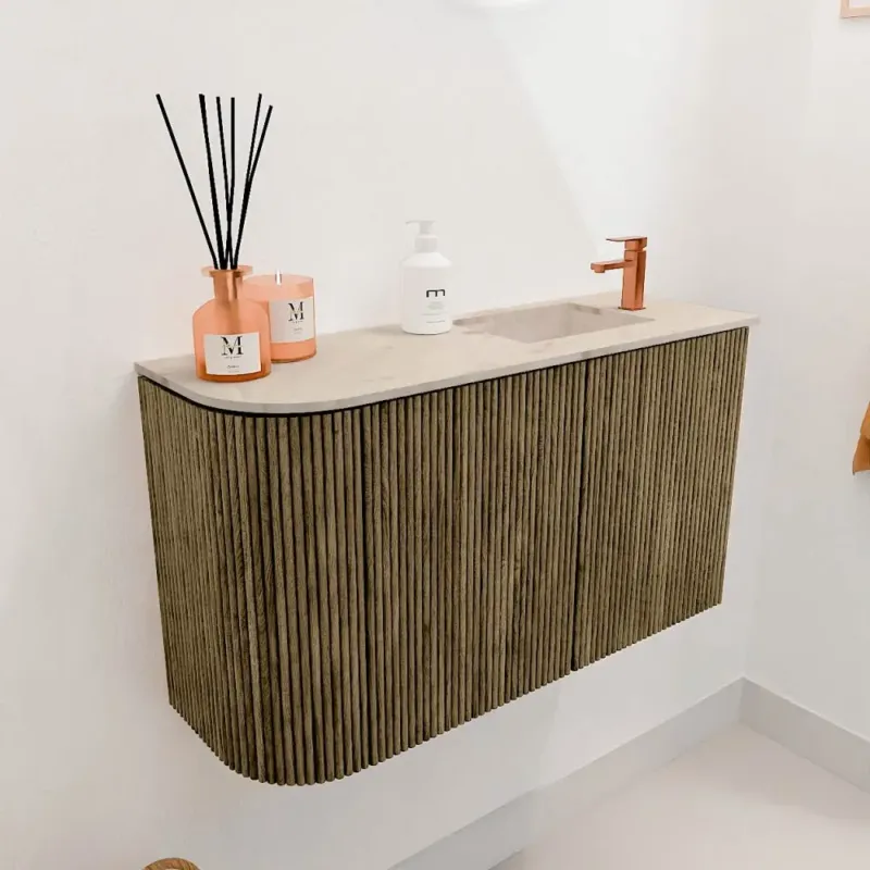 Veilige Betaling Mondiaz Joya DLux 70cm toiletmeubel ronding links dusk met wastafel faye rechts 1 kraangat frappe