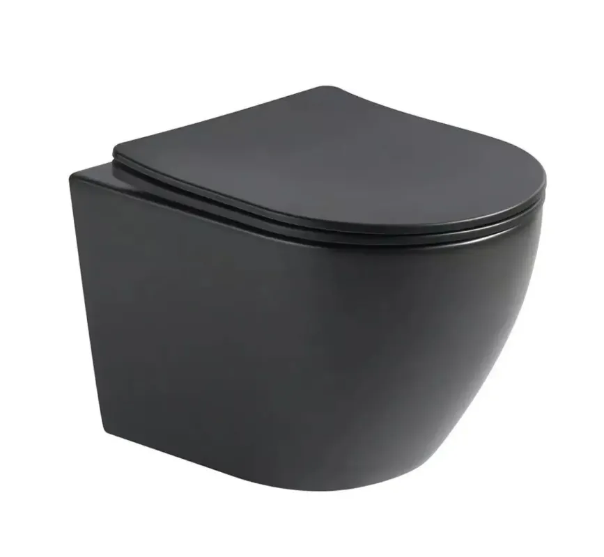 Lambini Design Kala hangend randloos toilet met softclose zitting zwart mat Nieuw