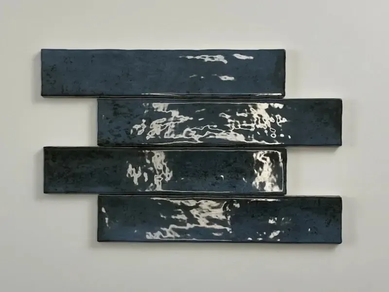 Actieprijs Tegelsample Jabo Kalon wandtegel blauw 5x25cm glans