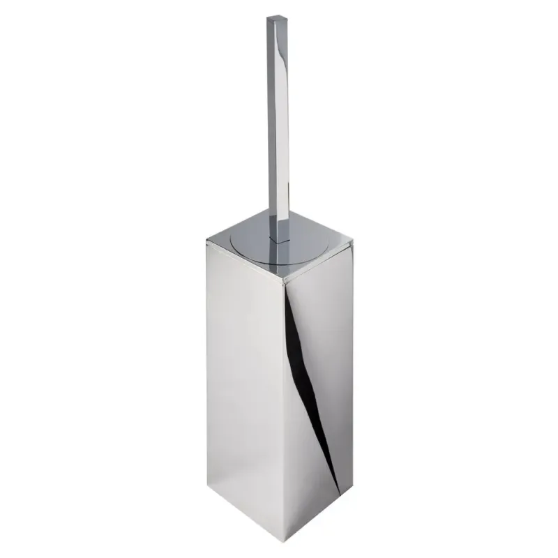 Finale Uitverkoop Geesa Modern Art toiletborstel met houder chroom met zwarte borstelkop