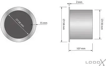 LoooX Closed inbouw reserverolhouder rond 1 rol RVS Speciale Aanbieding