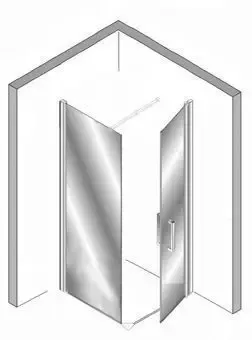 Aanbieding Plieger Panorama douchecabine 80x120cm chroom