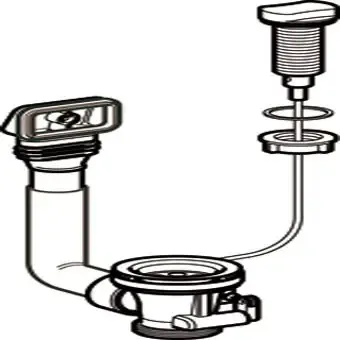Lage Prijs Geberit gootsteenplug m. overloop 6/4"x50mm m. waste chroom