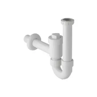 Voordeelprijs Geberit Uniflex afsluitbare sifon PP m. verloop 50mm m. muurbuis alpien wit