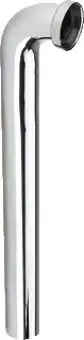 Viega vloerbuis 90° m. kraag m. kniebocht 65x40x580 z. rozet chroom Express Levering