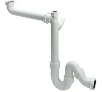 Fabrieksprijs Viega hostaleen universeel sifon m. (vaat)wasmachine aansl. ruimtebesparend 6/4"x40mm wit