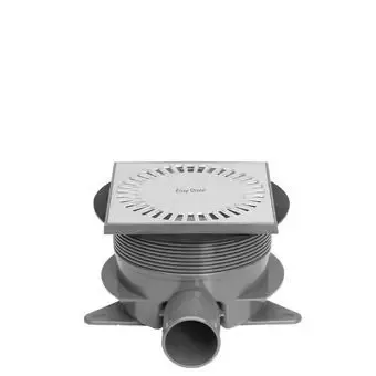 Easy Drain Aqua Briljant vloerput m. ABS sifonhuis en inbouwdeel m. zij- en onderuitlaat 15x15cm inbouwdiepte 75-112mm m. waterslot 50mm Favoriet