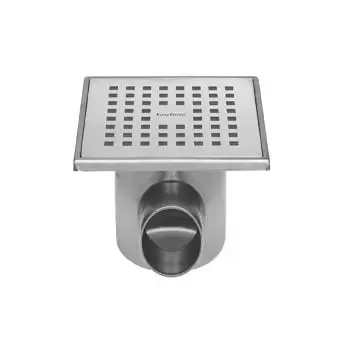 Easy Drain Aqua Plus Quattro vloerput m. RVS afwerkdeel m. RVS rooster m. RVS sifonhuis en zijuitl. 15x15cm inbouwdiepte 94mm m. waterslot 50mm Goedkoop
