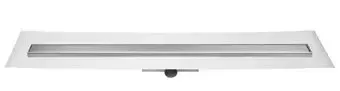 Beperkte Voorraad Easy Drain Compact 50 FF Zero douchegoot enkele plaat 6x90cm m. zijuitloop RVS