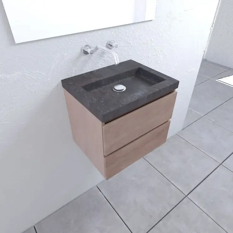 Gratis Retour Mueller Cali eiken badmeubel 60cm met 0 kraangaten