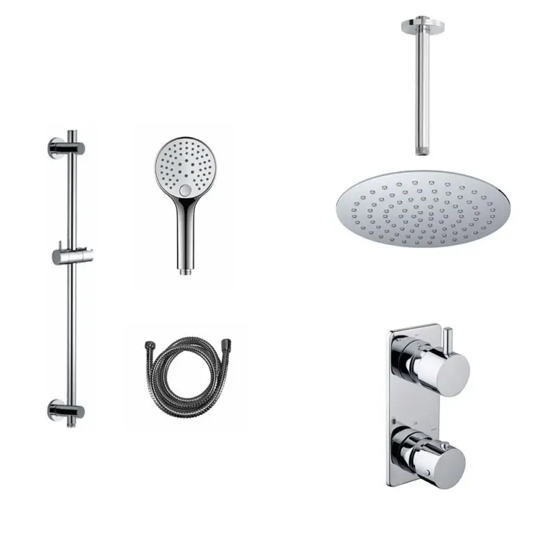 Bestseller Mueller Ufo chroom thermostatische regendouche 30cm met plafondarm en handdouche op glijstang