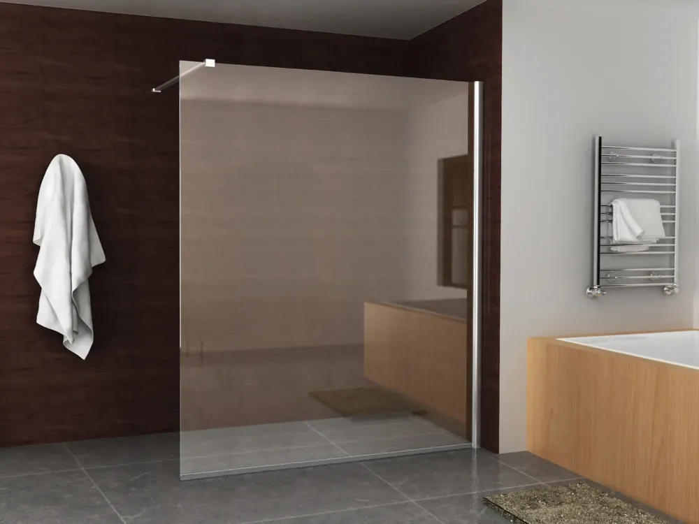 Laatste Kans Mueller Augsburg inloopdouche met muurprofiel 160x200 8mm Nano glas