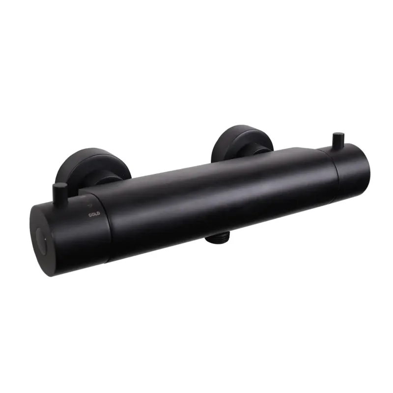 Goedkoop Mueller Rio thermostatische douchemengkraan mat zwart