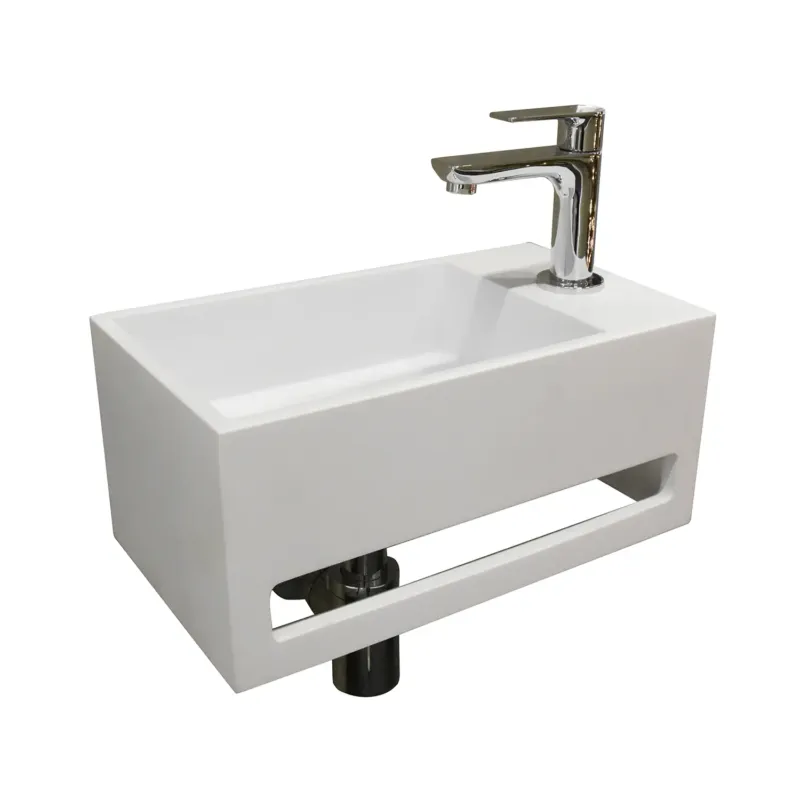 Mueller Solid Surface fontein met handdoekhouder rechts Voordeelprijs