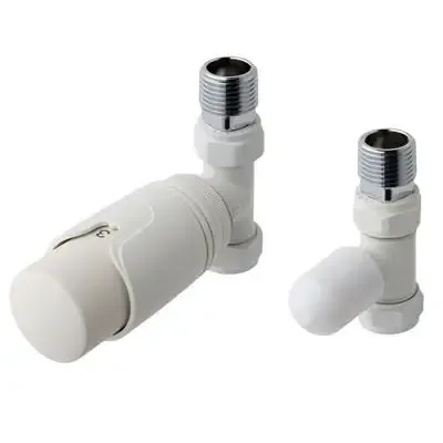 Eastbrook Valve radiator aansluitset recht met thermostaat wit Veilige Betaling