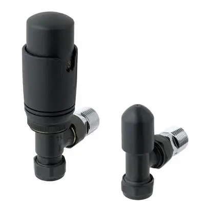 Actieprijs Eastbrook Valve radiator aansluitset haaks met thermostaat antraciet