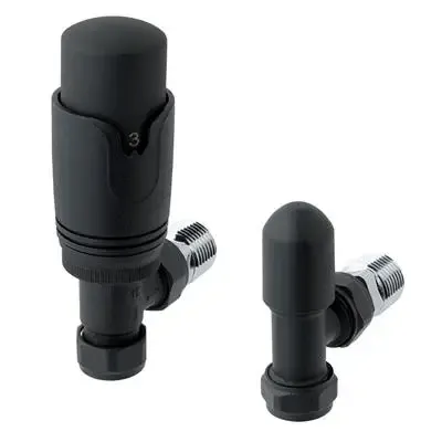 Eastbrook Valve radiator aansluitset haaks met thermostaat zwart Koop Online