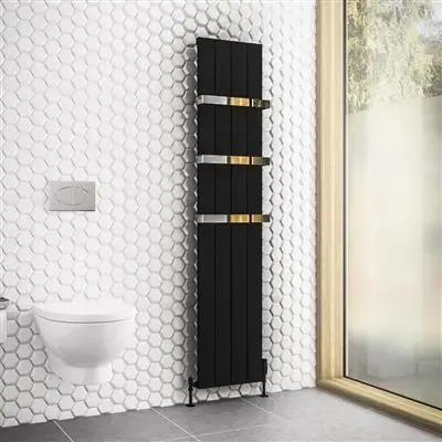 Eastbrook Rosano verticale aluminium radiator 37,5x180cm mat zwart 1264Watt Gratis Retour