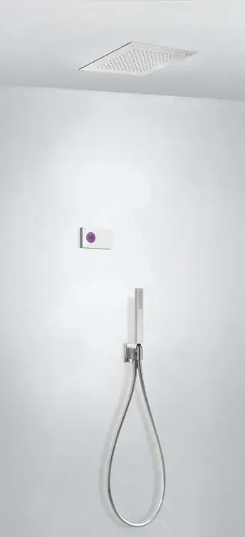 Tijdelijk Beschikbaar Tres Shower Technology elektronische inbouwthermostaat met plafond regendouche 38x38cm en handdouche